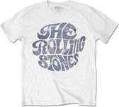 The Rolling Stones Heren Tshirt -2XL- Vintage 70s Logo Wit