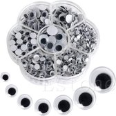 Yeux écarquillés - Yeux artisanaux - Yeux collants - Oeillets mobiles - Blanc noir différentes tailles - 700 pièces