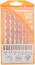 Steenboor - Steenboren-set - 8-delig - Diameters: 3 - 4 -5 - 6 - 7 - 8 - 9 -10 mm
