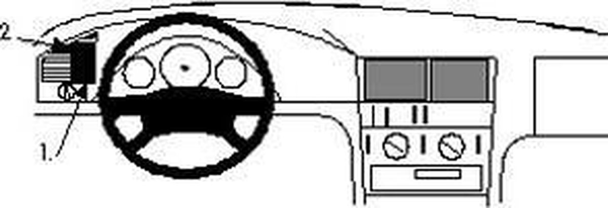 Brodit ProClip houder geschikt voor Mercedes Benz C-Klasse (180-320) 1993-1999 Left mount