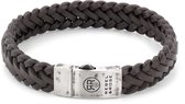 Rebel and Rose Silver Line Braided Raw Mat Armband RR-L0077-S-M (Lengte: 16.50-18.00 cm)