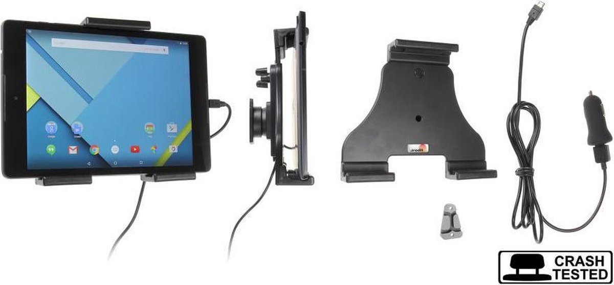 Universele Verstelbare Tablet Actieve houder met12V USB Plug 140-195mm