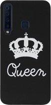 ADEL Siliconen Back Cover Softcase Hoesje Geschikt voor Samsung Galaxy A9 (2018) - Queen Zwart