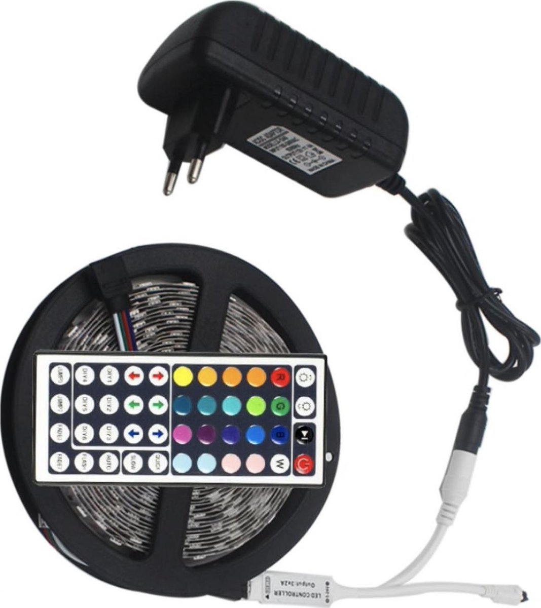 Ruban led RGB MKGOODS - 5m - Télécommande et alimentation MKGOODS avec 44  boutons