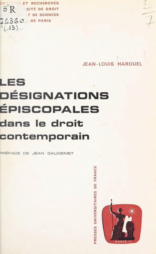 Les désignations épiscopales dans le droit contemporain - cover
