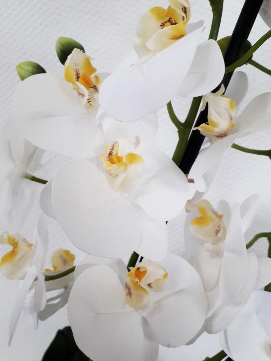 Grande orchidée blanche artificielle 65 cm - Orchidées artificielles  géantes - Artiplantes