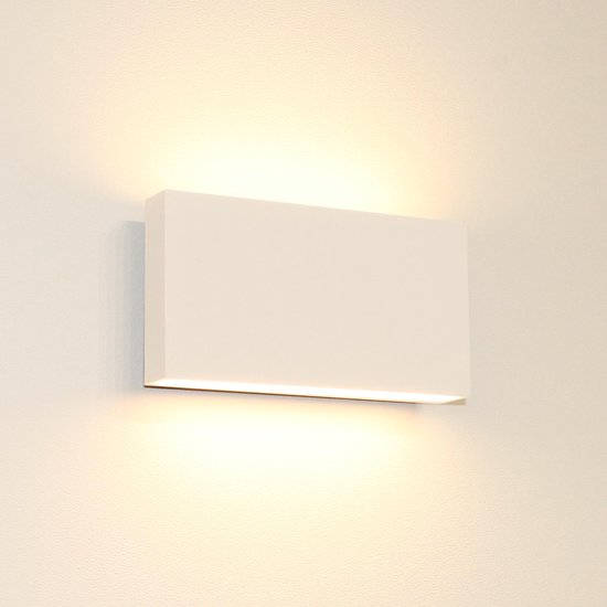 Wandlamp Box 2L Wit - LED 2x4W 2700K 2x650lm - IP54 - Dimbaar > wandlamp  binnen wit |... | bol.com