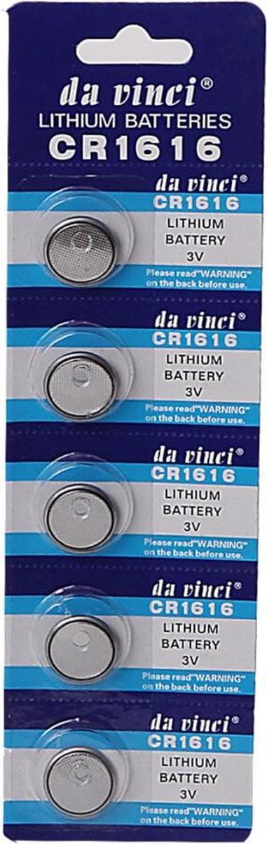 Da Vinci knoopcel batterij Lithium CR1616 - Blister 5
