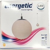 ENERGETIC Valencia hanglamp small - E27 1xLED 806lm 10W 2700K - wit/brushed nickel