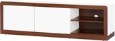 MALTA Large TV stand - TV stand - TV meubel - kast - Wit / Eiken - 47 x 163 x 42 cm