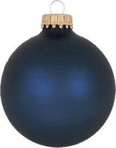 Donkerblauwe / Nacht Blauwe Kerstballen 7 cm mat - doosje van 8