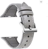 Bracelet montre connectée Apple Watch Series 1, 2, 3, 4, 5, 6 et SE en cuir Grijs 44 mm| Fungus