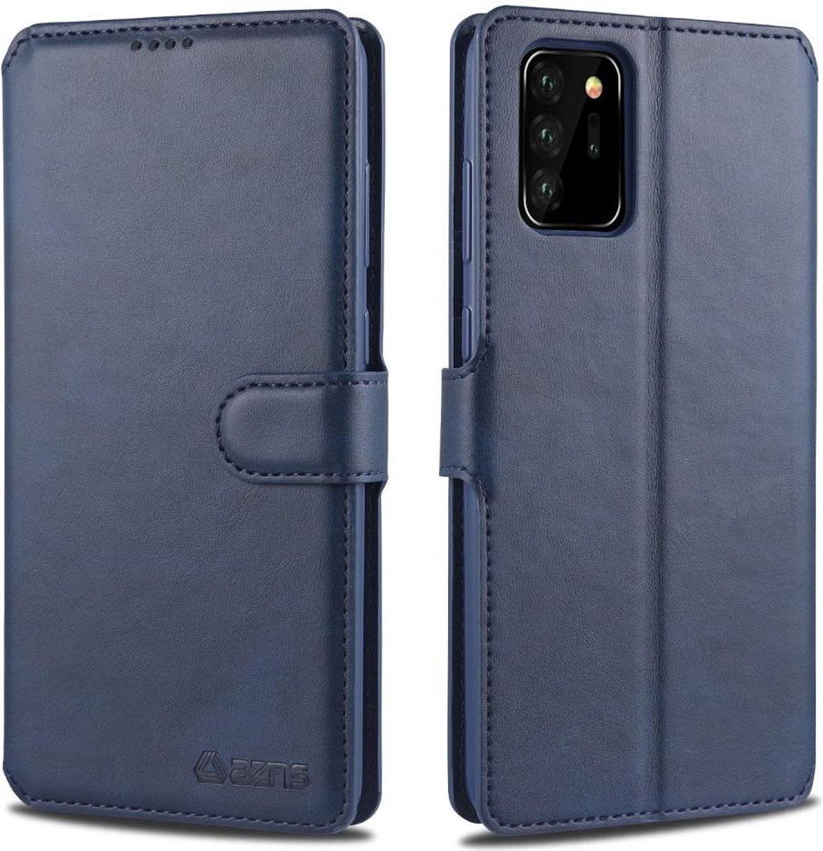 AZNS Book Case Hoesje Wallet Stand Blauw Geschikt voor Samsung Galaxy Note 20 Ultra