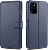 AZNS Samsung Galaxy Note 20 Ultra Book Case Hoesje Wallet Stand Blauw