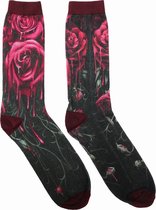 Spiral Sokken -One size- BLOOD ROSE Zwart/Roze