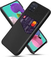 Samsung Galaxy A71 Hoesje met Kaartsleuf Back Cover Zwart