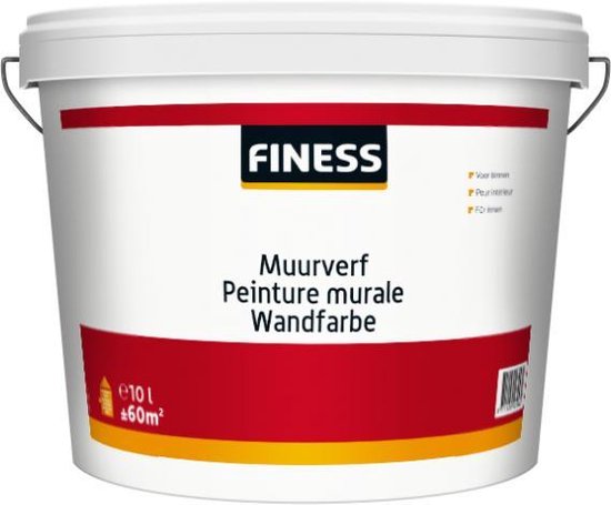 Finess MUURVERF - Goed dekkende, licht afwasbare, matte, witte muurverf.  Ademend en... | bol.com