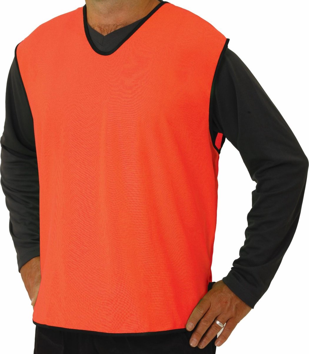 10 x Pirotti mesh trainingsovergooier / hesje - fluor oranje - maat: small