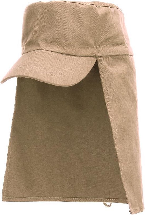 Fostex Garments - Fieldcap with neckprotector (kleur: Sand / maat: NVT)
