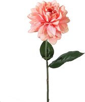 Viv! Home Luxuries Dahlia - zijden bloem - donker roze - 53cm - topkwaliteit