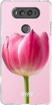 LG V20 Hoesje Transparant TPU Case - Pink Tulip #ffffff