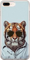 iPhone 8 Plus/7 Plus hoesje siliconen - Tijger wild | Apple iPhone 8 Plus case | TPU backcover transparant