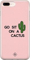 iPhone 8 Plus/7 Plus hoesje siliconen - Go sit on a cactus | Apple iPhone 8 Plus case | TPU backcover transparant