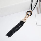 NiSy.nl | Ketting Kwast | Goudkleurig en Zwart Kwastje | Hanger