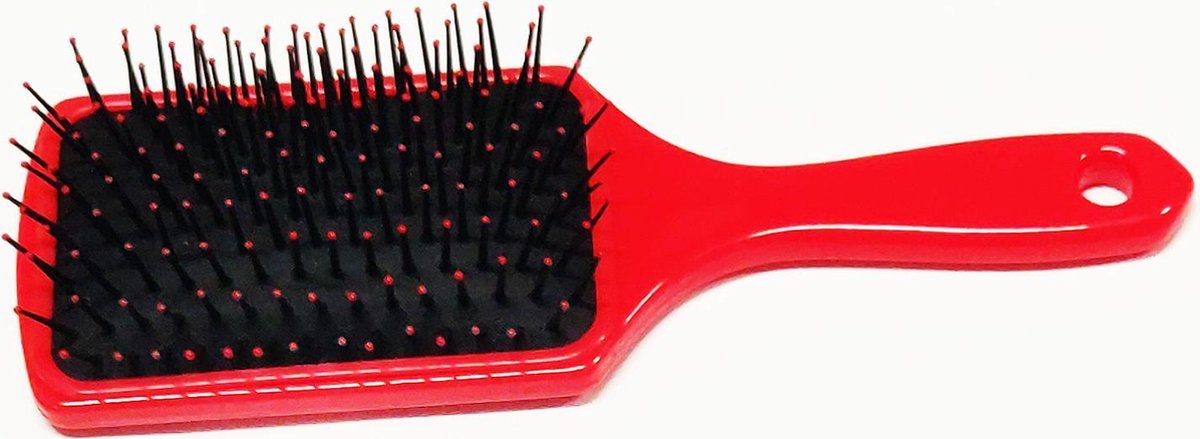 Rojafit Megabrush -Professionele Pneumatische Haarborstel- XXL- Rechthoek- 24,5 cm x 8 cm - Rood