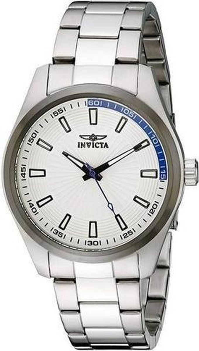 Invicta Specialty 12826 Heren Horloge - Waterdicht - Analoog - Quartz Uurwerk - Roestvrij Staal met zilveren Wijzerplaat - 45mm