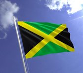 Jamaica Vlag - Grote Jamaicaanse Flag - Vlaggenmast Vlag - Van 100% Polyester - UV & Weerbestendig - Met Versterkte Mastrand & Messing Ogen - 90x150 CM