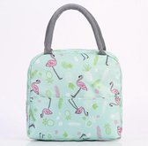 Lunchtas - Koeltas - Schooltas - Leuke Vrolijke Picknicktas - Kinderen & Volwassenen - Flamingo Groen