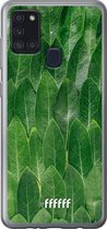 Samsung Galaxy A21s Hoesje Transparant TPU Case - Green Scales #ffffff