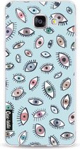 Casetastic Samsung Galaxy A5 (2016) Hoesje - Softcover Hoesje met Design - Eyes Blue Print