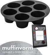 Heteluchtfriteuse accessoire - Muffinvorm incl ebook