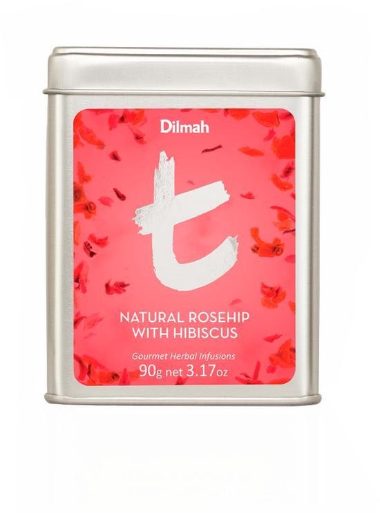 t-Series Rosehip en Hibiscus, 90g losse Dilmah thee | bol.com
