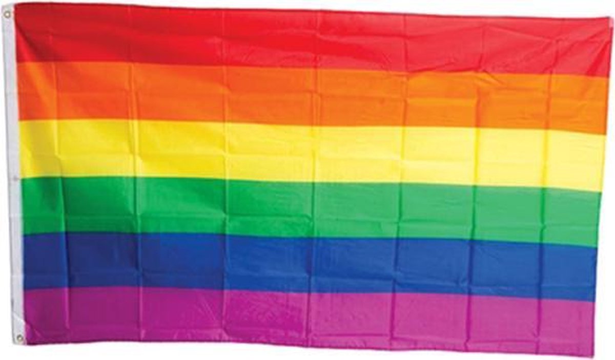 Gay pride rainbow flag 90 x 150 cm