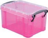 Really Useful Box - RUP - Stapelbare opbergdoos 1,6 Liter, 195 x 135 x 110 mm - Roze - opbergbox