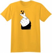 Kpop T shirt unisex Uniskull perfect cadeau - geel - Maat S