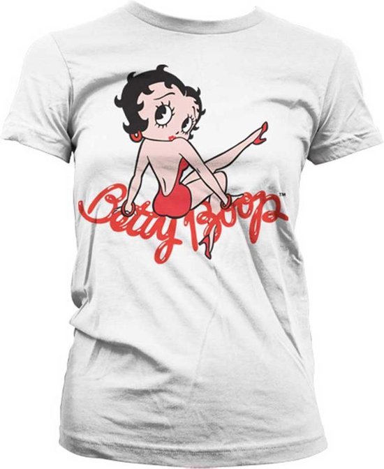 Betty Boop Dames Tshirt -M- Classic Pose Wit
