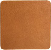 Sous-verres en cuir Xapron carré - couleur Camel (marron clair) - 4 pièces