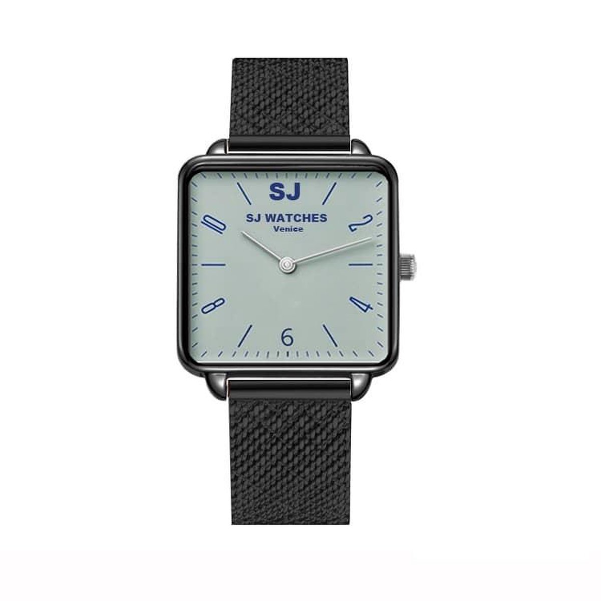 SJ WATCHES Venice horloge dames zwart - horloges voor vrouwen 28.5mm - Vierkante horloge
