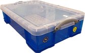 Opbergbox Really Useful 33 liter 710x440x165mm transparant blauw