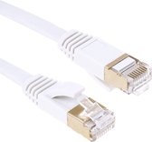 15m Goud verguld hoofd CAT7 High Speed 10Gbps ultra dun plat Ethernet netwerk LAN Kabel