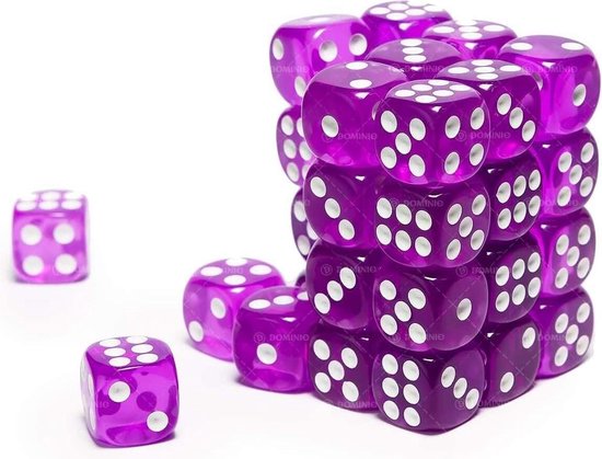 Thumbnail van een extra afbeelding van het spel Dice cube 12mm - Transparent Violet (36)