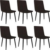 Eetkamerstoelen set 6 stuks  (Incl LW anti kras viltjes) - Eetkamer stoelen - Extra stoelen voor huiskamer - Dineerstoelen – Tafelstoelen