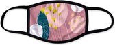 Mondkapje bloemenprint | wasbaar mondmasker | bloemen roze | Leuke mondkapjes