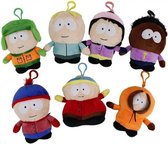 8 Mini Southpark knuffels met clip (Ca. 12 cm)