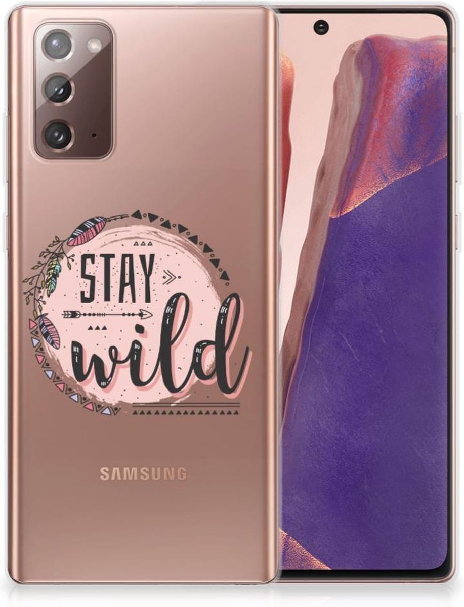 Samsung Note 20 Telefoonhoesje met Naam Boho Stay Wild