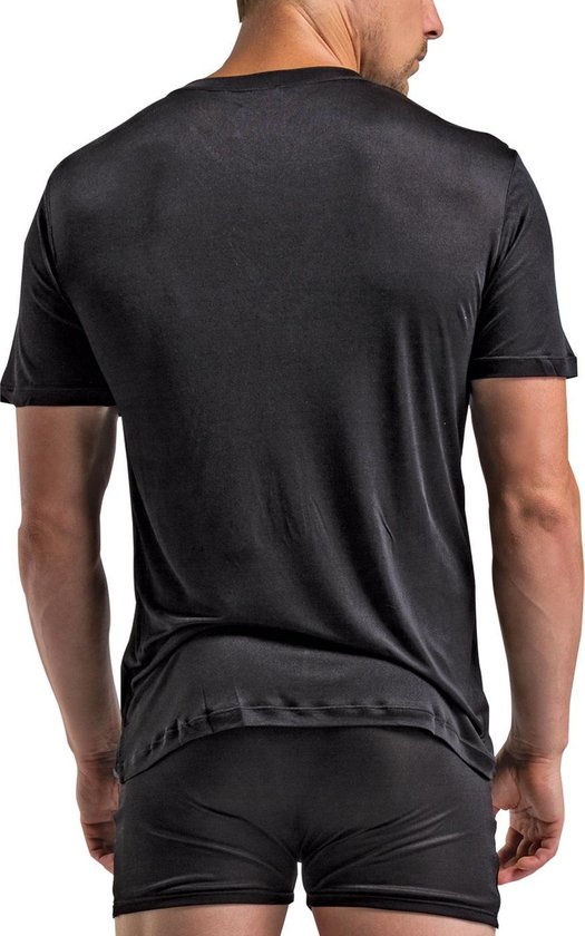 Zijden T-Shirt Zwart Medium - Zijde bol.com